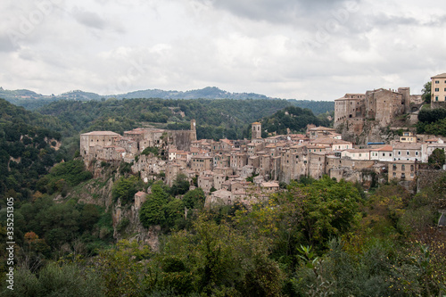 Panoramic view of the city in the rock