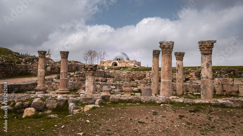 Amman Jordan, the building of the Byzantine church in the citadel.