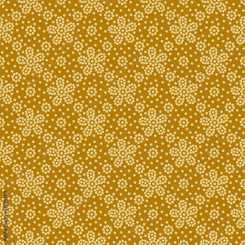 seamless indian bandanna pattern design gold background