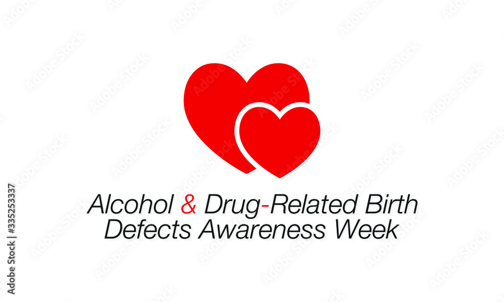 Vector illustration on the theme of National Alcohol and other drug related Birth defects awareness week observed each year during the month of May.