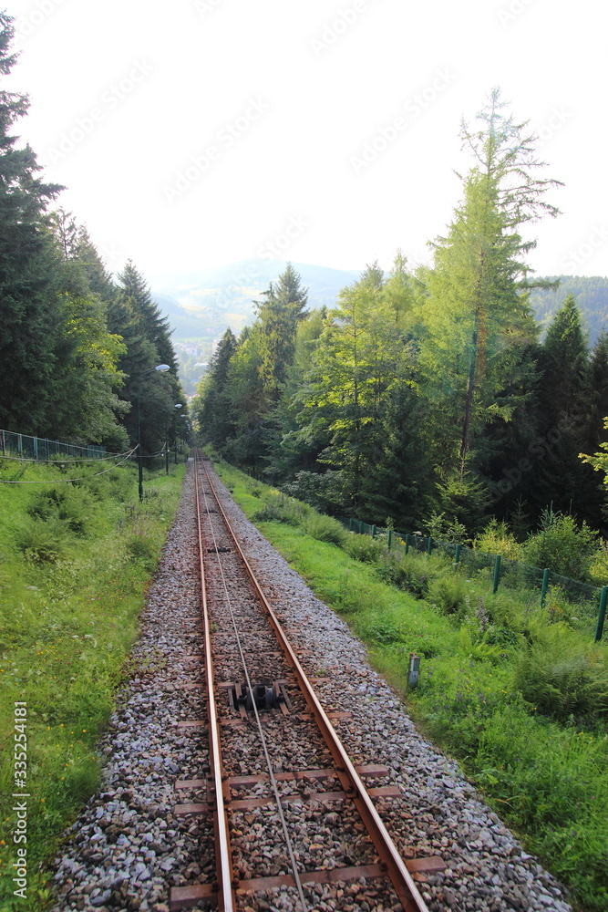 Obraz premium Railway in the mountains