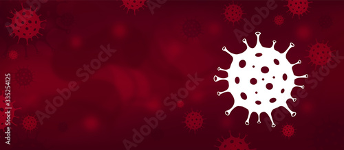 Coronavirus red 2019-nCoV Wuhan, NCP Virus COVID-19 Epidemic Pandemic

