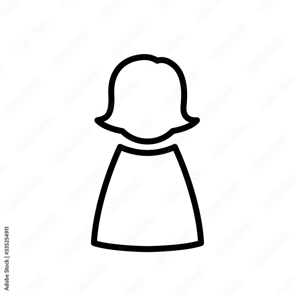 woman avatar line icon profile symbol isolated for web woman avatar line icon profile symbol isolated for web