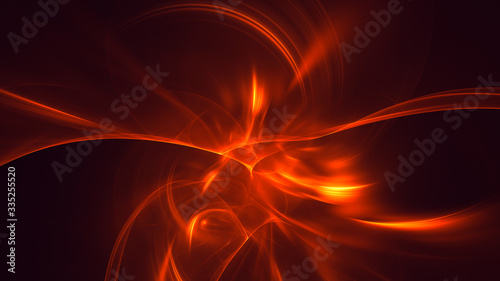 3D rendering abstract fractal light background