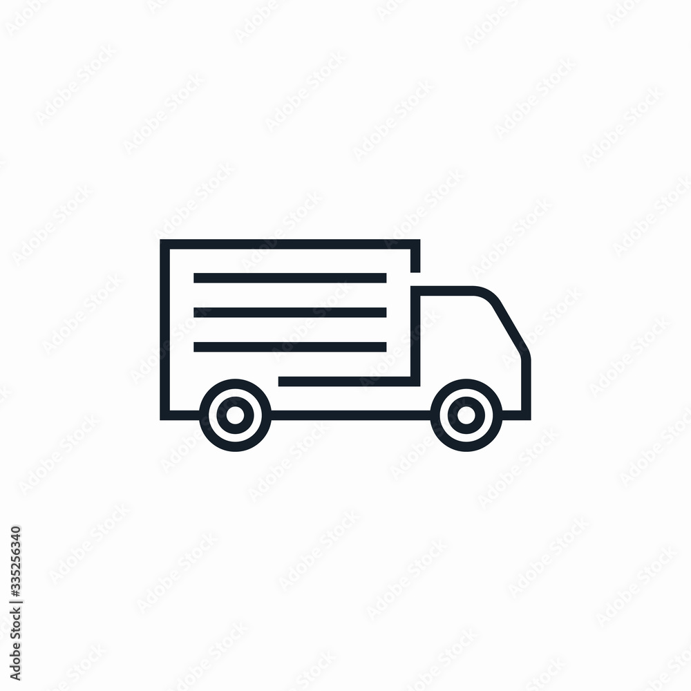 delivery truck logo line black delivery truck logo line black