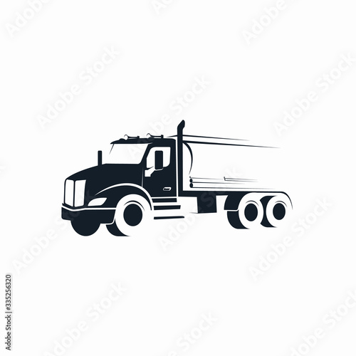tanker truck logo black silhouette  