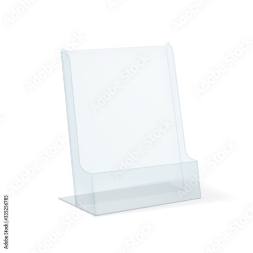 Blank Flyer Glass Or Plastic Transparent Stand