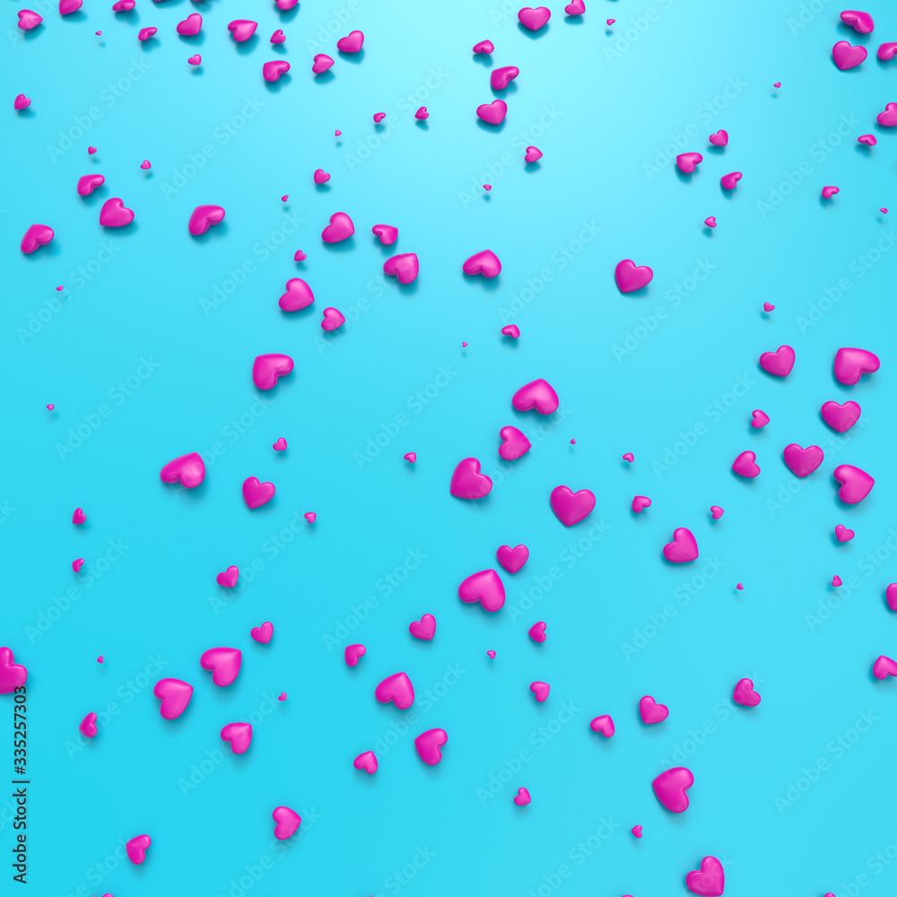 Pink Flowing Hearts Background