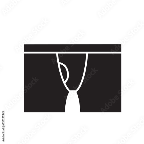 Man boxer briefs icon black silhouette vector illustration