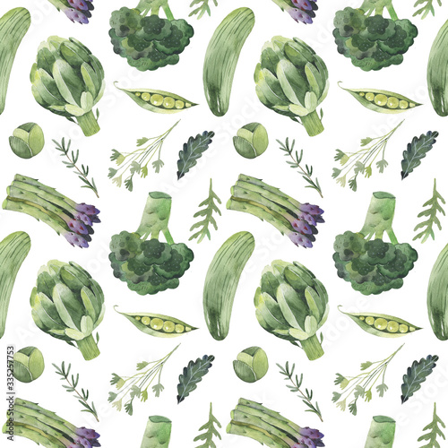 seamless pattern on a black background , vegetables illustrations
