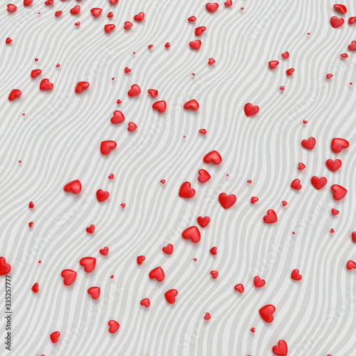 Red Flowing Hearts Background