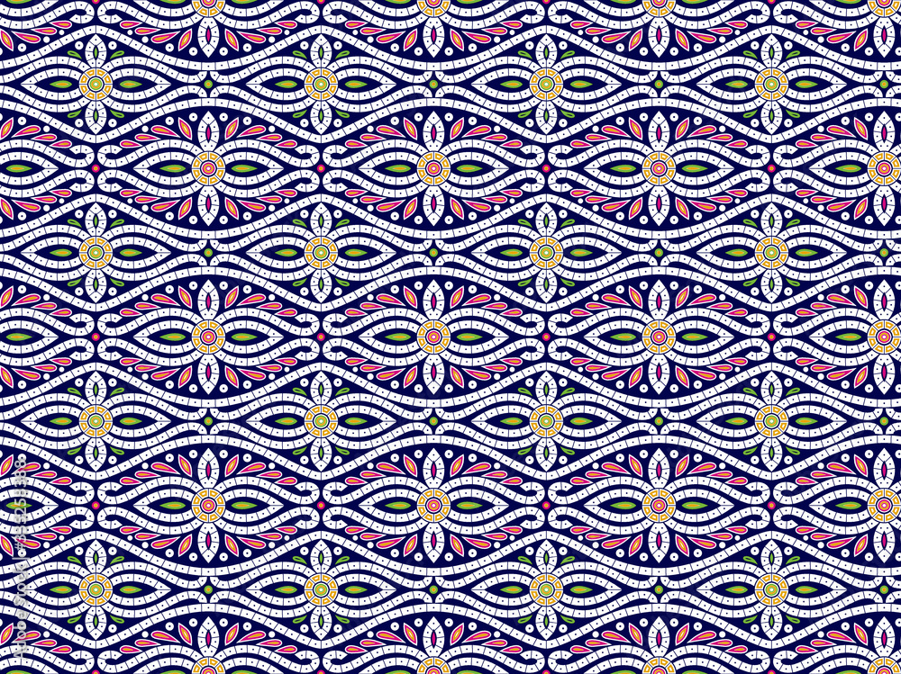 seamless indian bandana pattern design