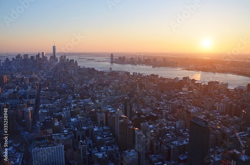 sunrise over the city of New York