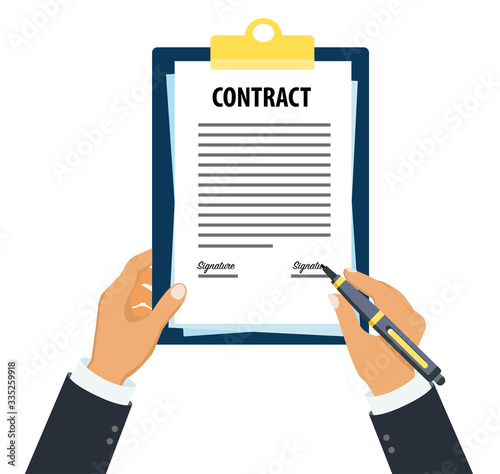 Signing contract document