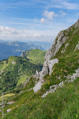 Blick vom Stockhorn auf das Berner Oberland – Oberstocken, Schweiz