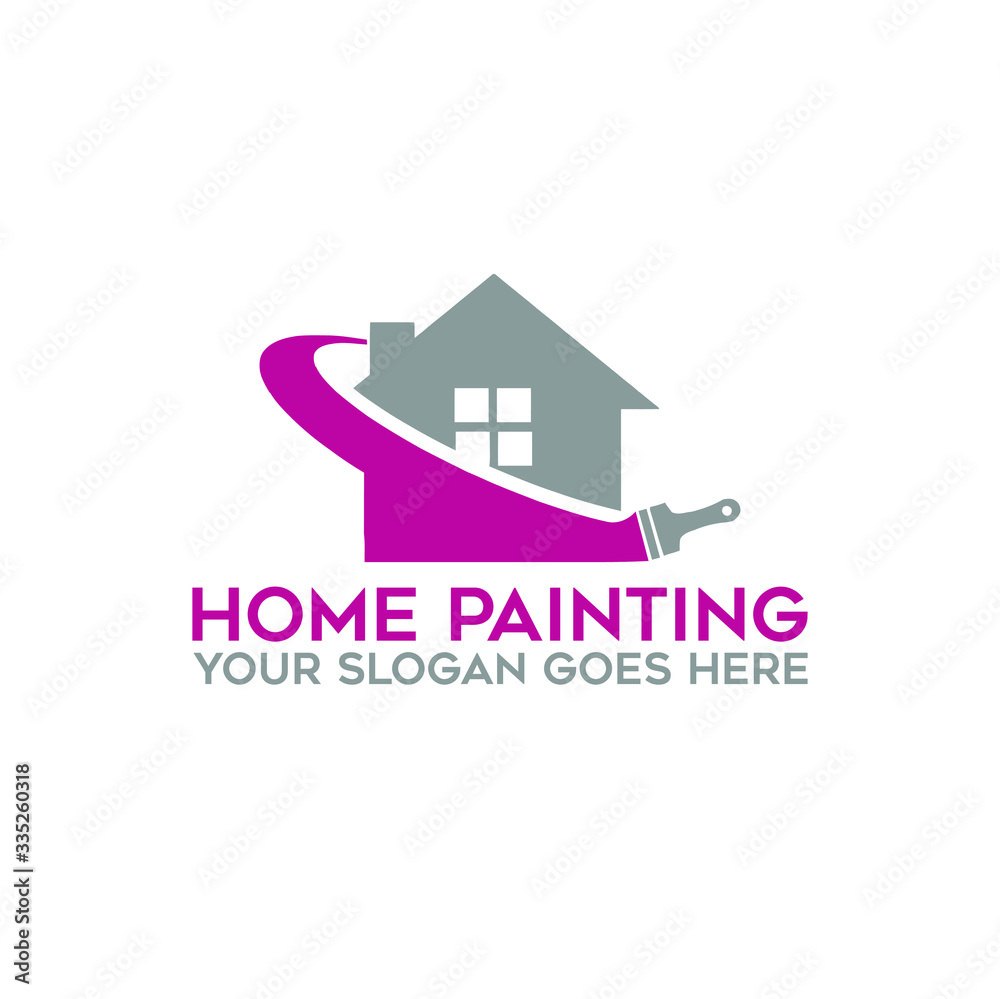 Home Painting Logo Design Icon Vector Template Home Painting Logo Design Icon Vector Template