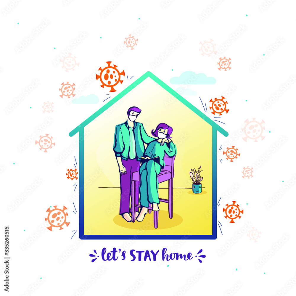 People who are in anxiety and fear because of the coronavirus. Wuhan coronavirus illustration. Wuhan pneumonia illustration. People who are in anxiety and fear because of the coronavirus. Wuhan coronavirus illustration. Wuhan pneumonia illustration.