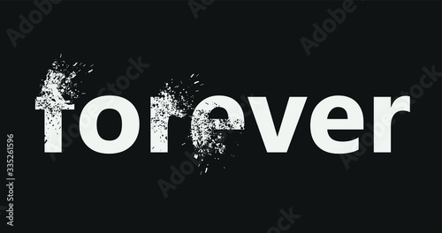 forever fashion slogan for different apparel and T-shirt. - Vector