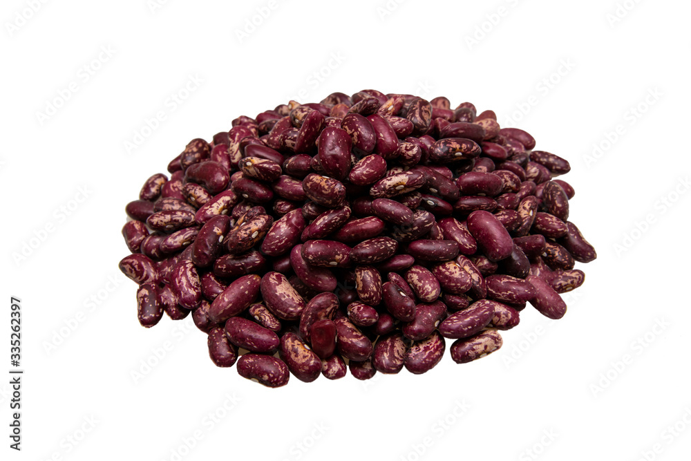 Isolated. Red beans are in a heap. Isolated. Red beans are in a heap.