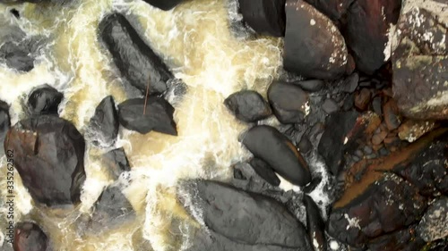 Misty drone footage over creek at Ramonafana national park Rainforest photo