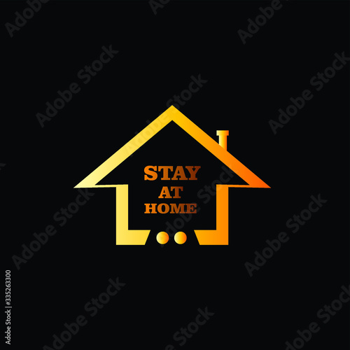 Stay home, stay safe vector poster design. Home media awareness campaign and coronavirus prevention - Vector illustration.