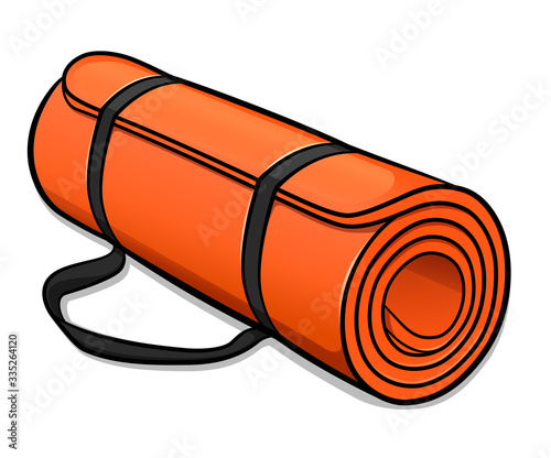 Vector yogamat drawing design isolated