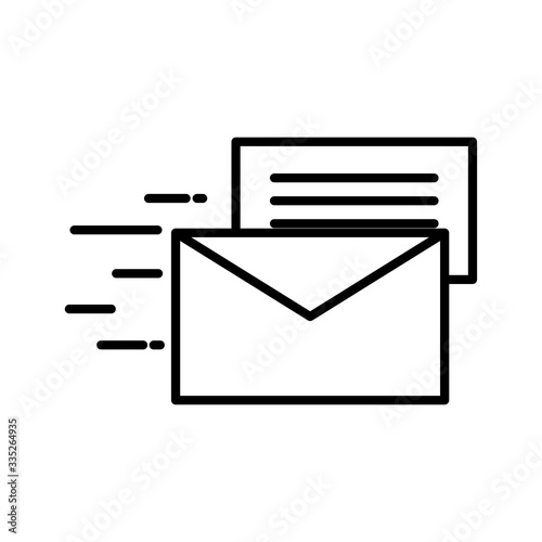 Isolated envelope message line style icon vector design