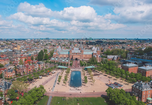 Panoramic view over Amsterdam, Netherlands 