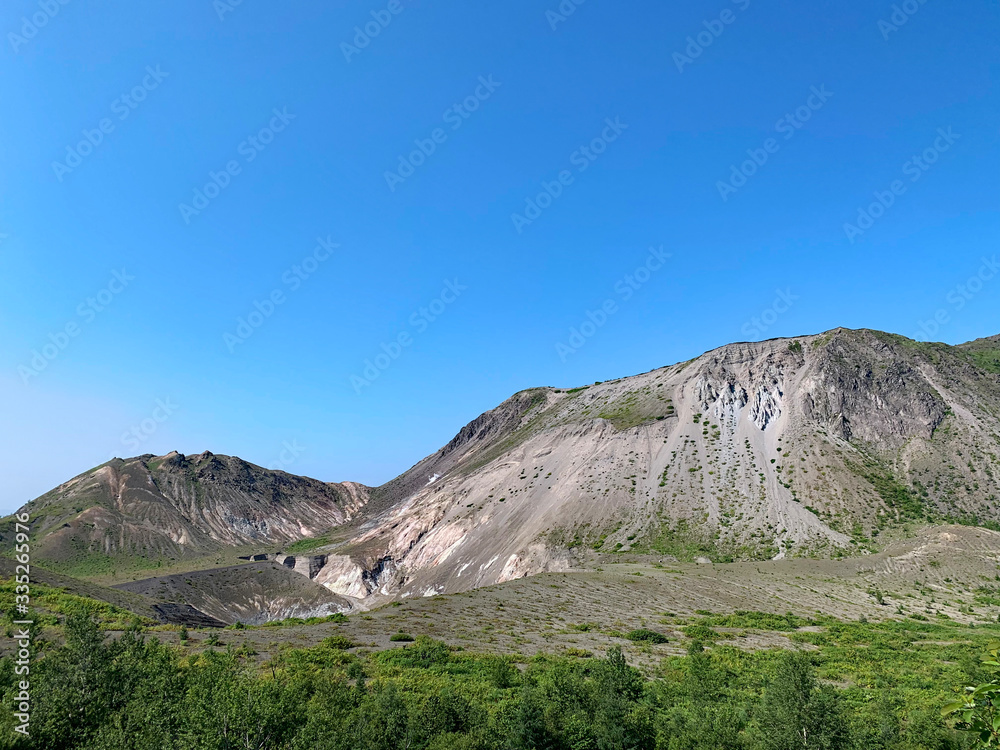 Rough Scenery of Volcano (Mount Usu, Toya Caldera and Usu Volcano Global Geopark, Sobetsu, Iburi, Hokkaido, Japan)