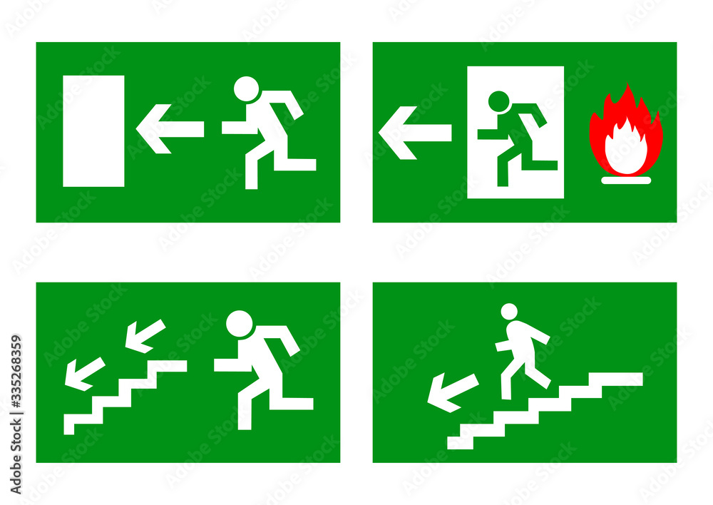 Exit sign. Vector illustration Exit sign. Vector illustration