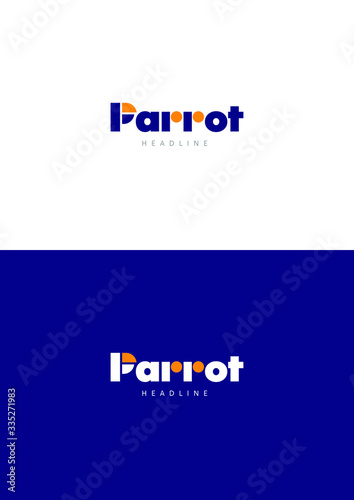 Parrot coin corp company logo template.