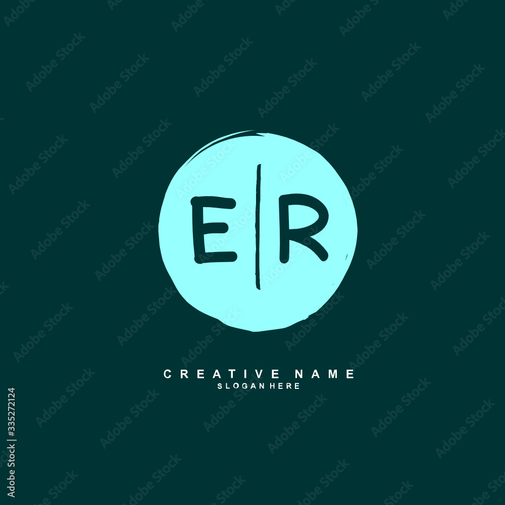 E R ER Initial logo template vector. Letter logo concept E R ER Initial logo template vector. Letter logo concept