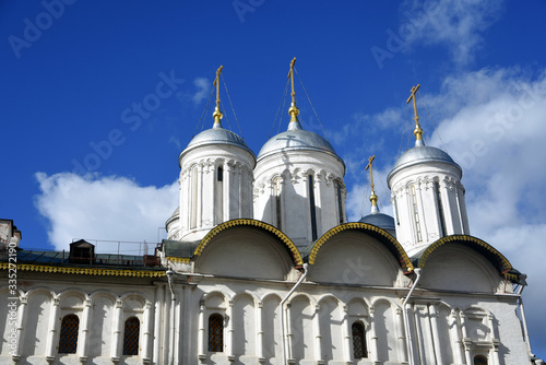 Architecture of Moscow Kremlin. Popular landmark.