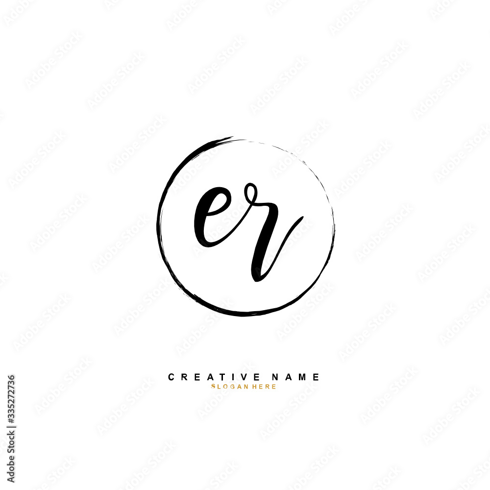 E R ER Initial logo template vector. Letter logo concept E R ER Initial logo template vector. Letter logo concept