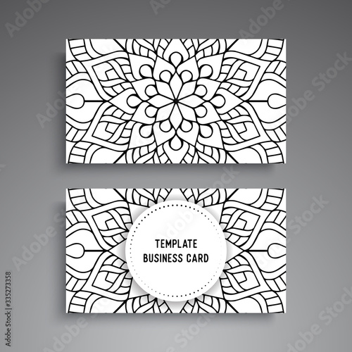 Business Card. Vintage decorative elements