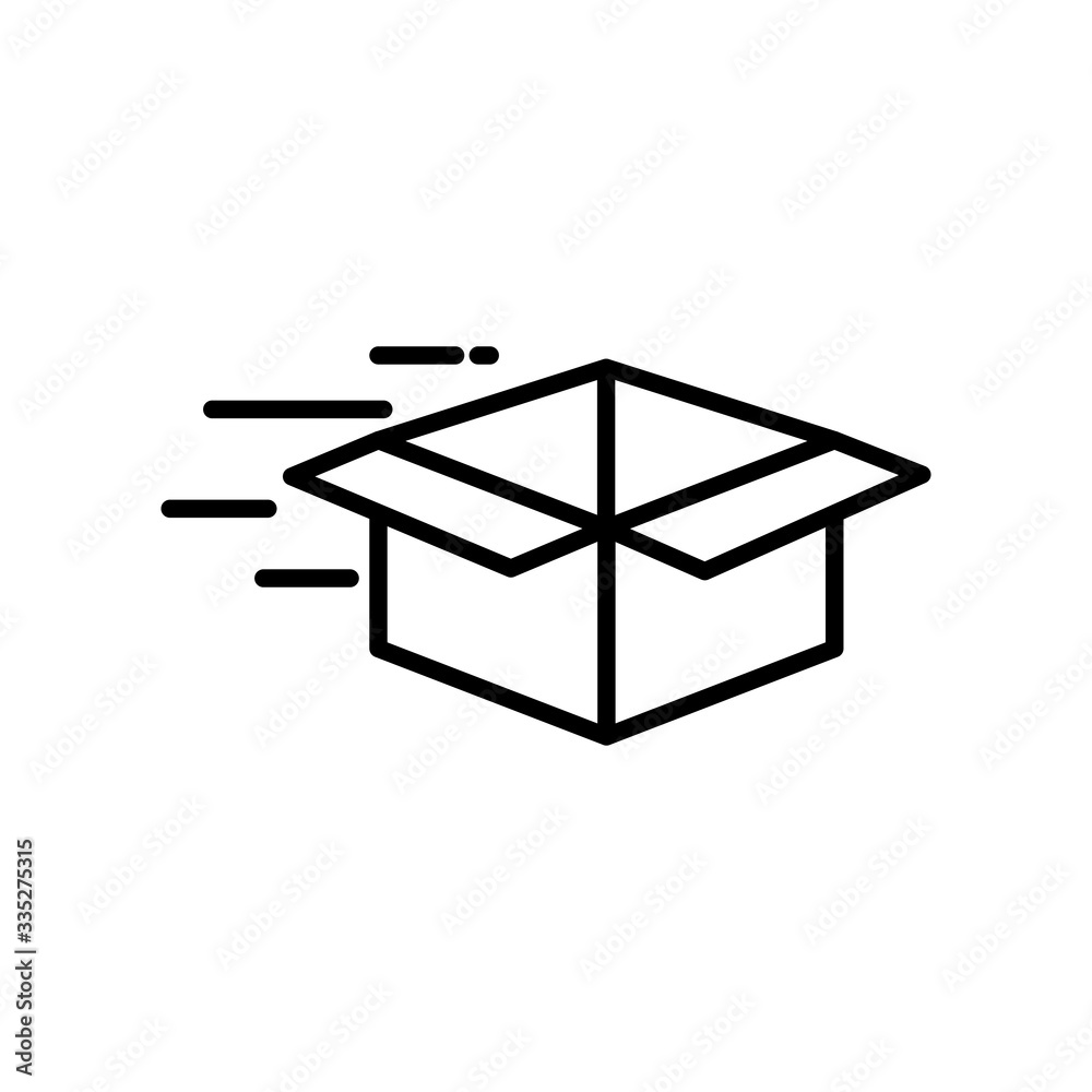 Delivery open box line style icon vector design Delivery open box line style icon vector design