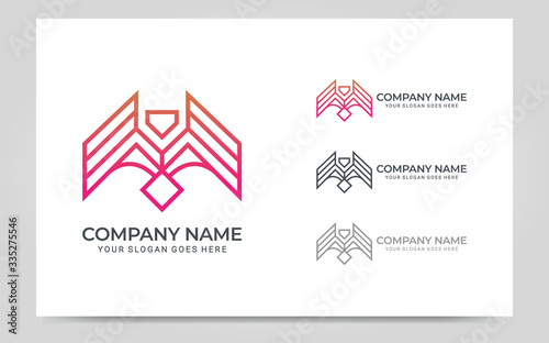 Modern Bird logo design. Vector graphic illustration design