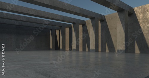 concrete wall simple 3d image 8