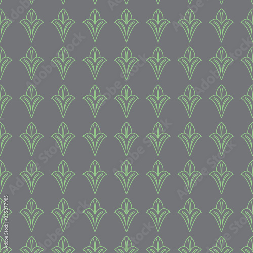 an abstract seamless pattern with small flower outline. simple endless vector illustration.