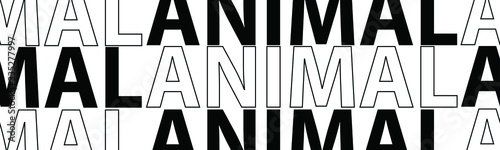 animal lettering. The illustration is isolated on a white background. Can be used for banners and web design.