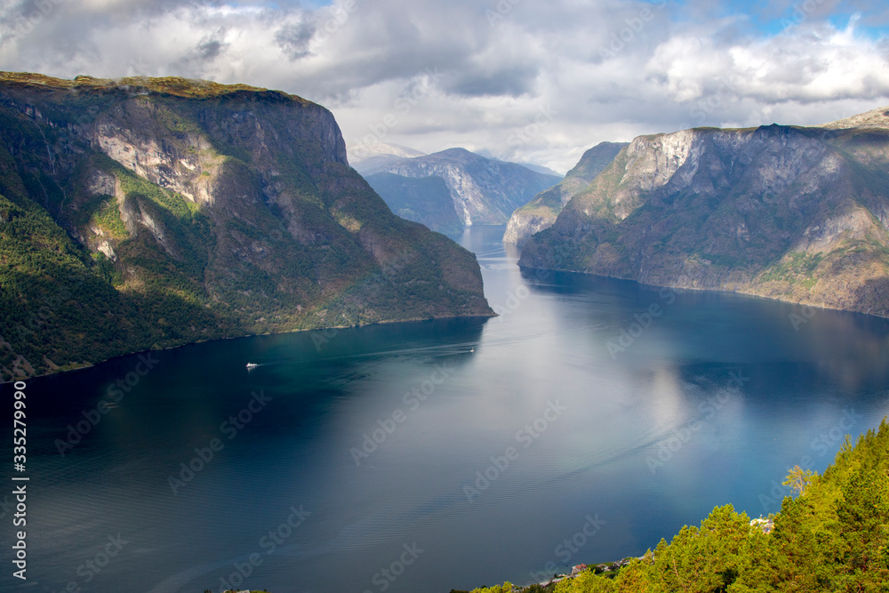 Beautiful view on norge fjord