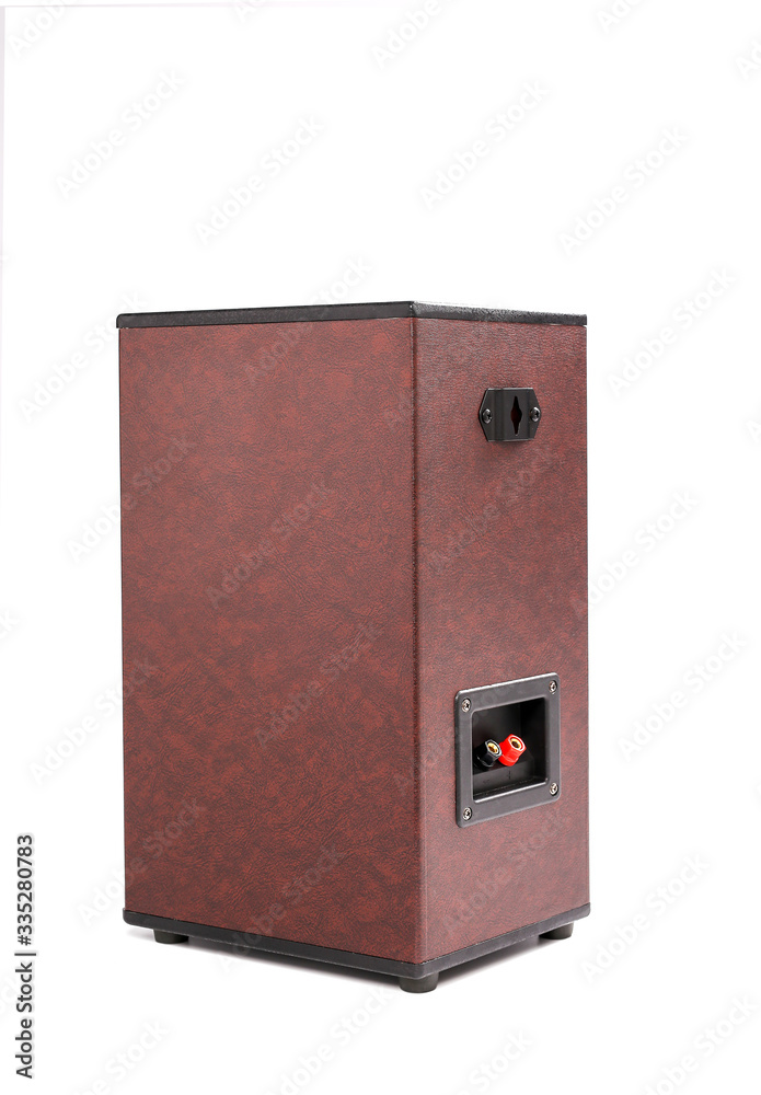 Audio loudspeaker box isolated on white background Audio loudspeaker box isolated on white background