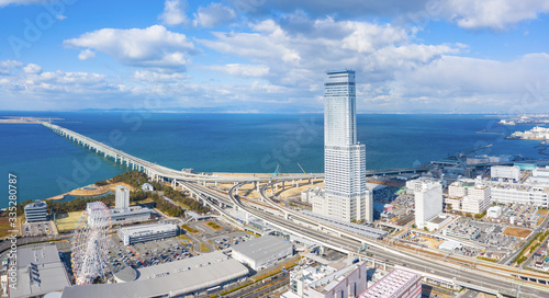 landscape of Osaka Izumisano near KIX airport Kansai