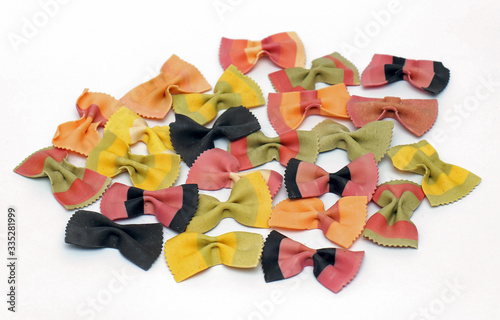 Colorful dry pasta photo