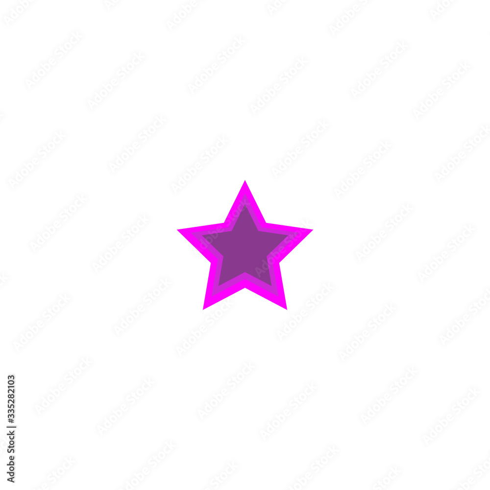 Obraz premium Purple Star Icon on White Background Vector Design