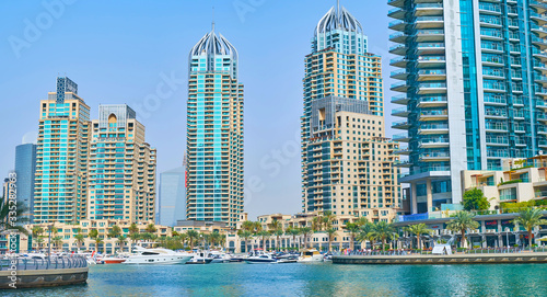 Al Murjan and Al Mesk towers of Dubai Marina, UAE photo