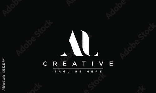 AL Letter Logo Design. Creative Modern A L Letters icon vector Illustration.