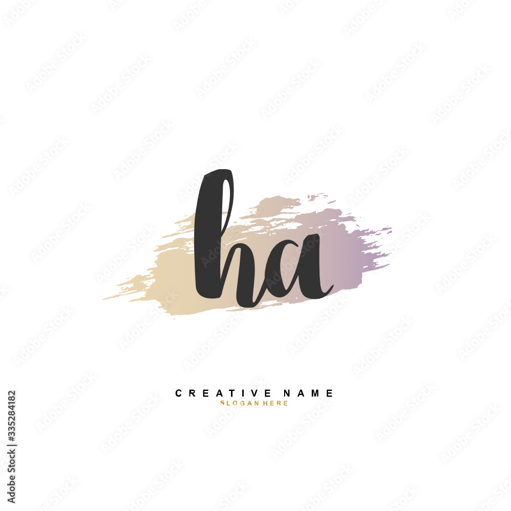 H A HA Initial logo template vector. Letter logo concept H A HA Initial logo template vector. Letter logo concept