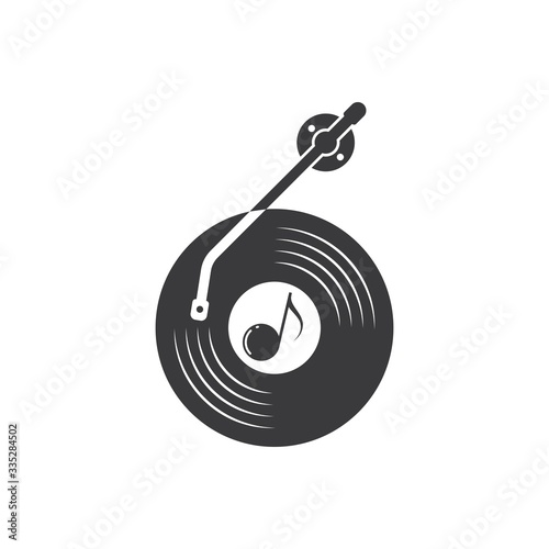 vinyl disc music vector icon illustration design