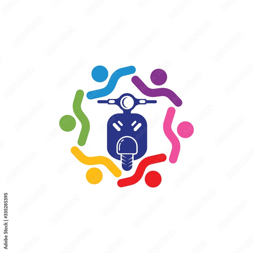scooter communnity vector icon illustration design scooter communnity vector icon illustration design